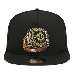 Pittsburgh Steelers Super Bowl Ring 9FIFTY A-Frame Adjustable Hat | NFL Hot