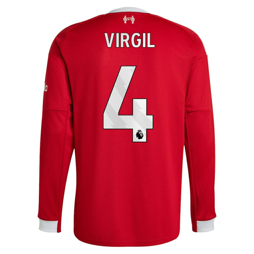 Virgil van Dijk Liverpool 2025/26 Home Replica Long Sleeve Jersey