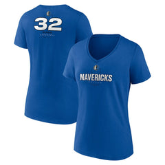 Blue Cooper Flagg Dallas Mavericks Women's Name & Number V-Neck T-Shirt sale | NBA