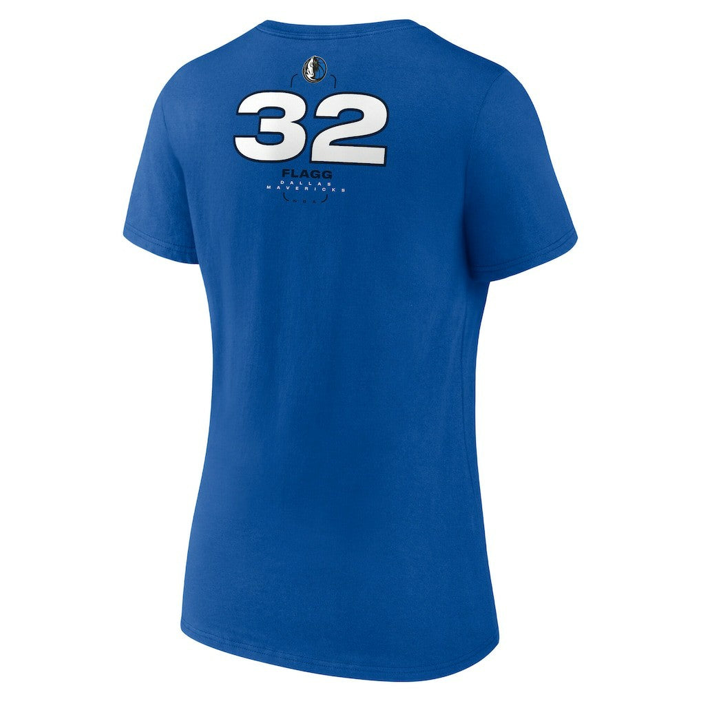 Blue Cooper Flagg Dallas Mavericks Women's Name & Number V-Neck T-Shirt sale | NBA