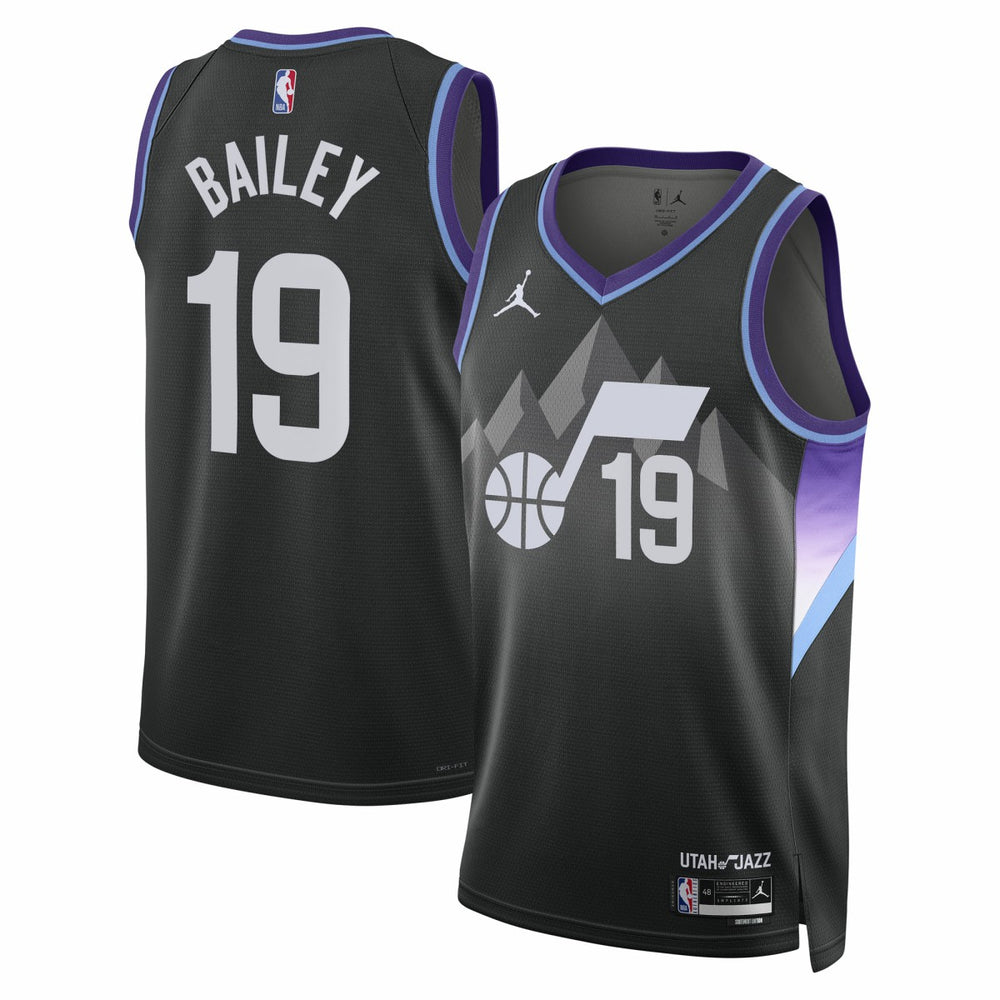 Black Ace Bailey Utah Jazz Jordan Brand Unisex Swingman Player Jersey | NBA