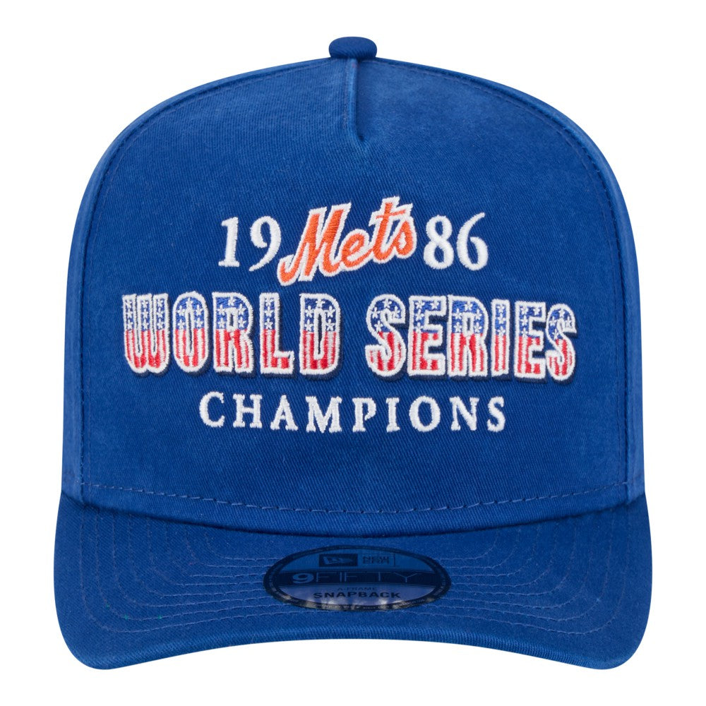 New York Mets New Era 1986 World Series Champions Throwback 9FIFTY A-Frame Snapback Hat - MLB Hats