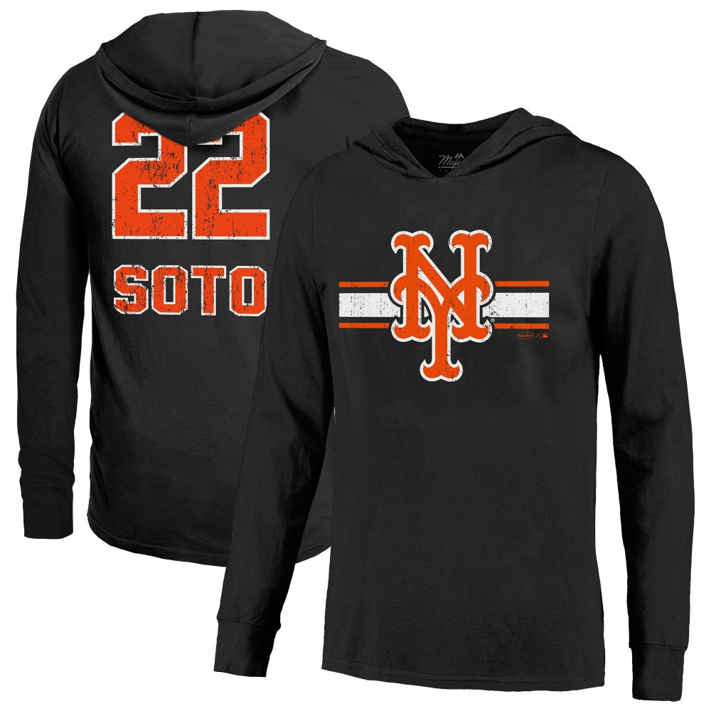 Juan Soto New York Mets Majestic Threads Lightweight Name & Number Hoodie - MLB Hoodies