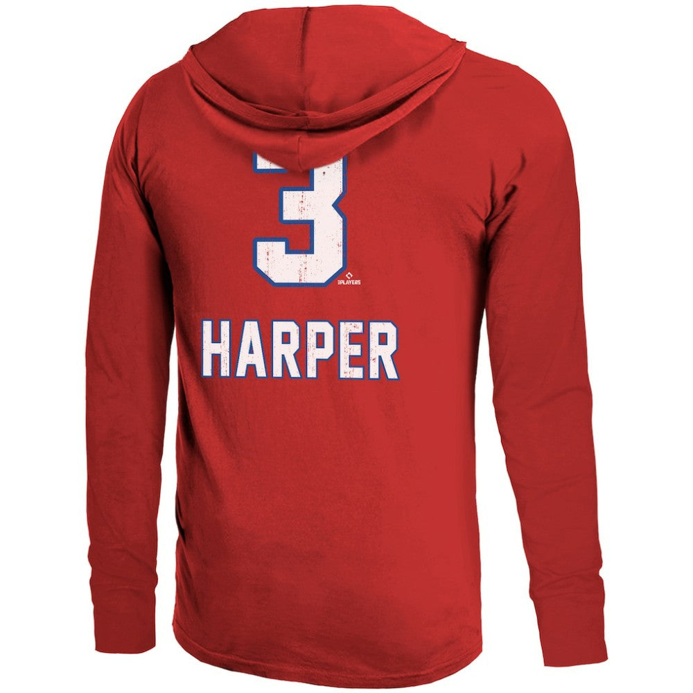 Bryce Harper Philadelphia Phillies Majestic Threads Lightweight Name & Number Hoodie - MLB Hoodies
