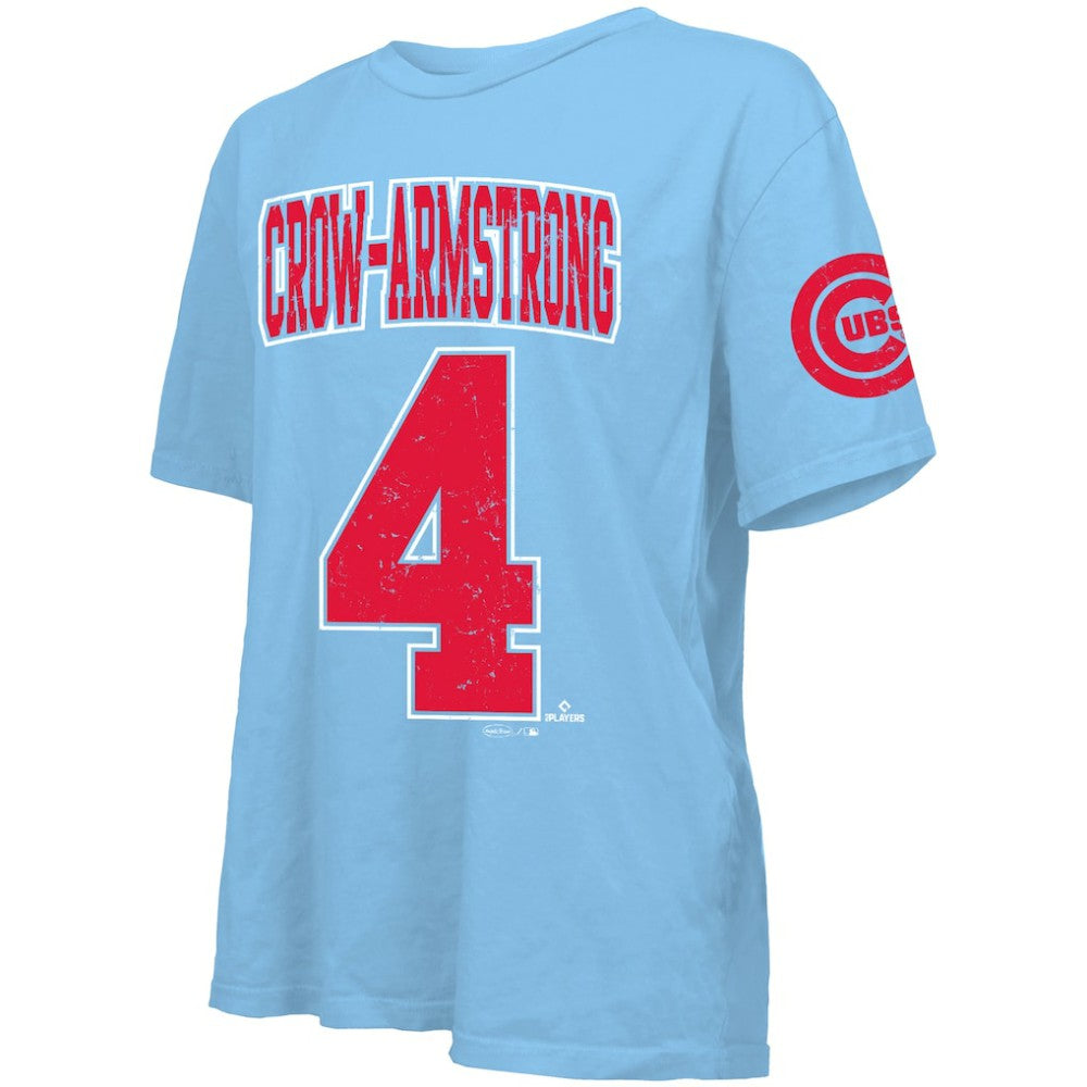 Pete Crow-Armstrong Chicago Cubs Majestic Threads Women's Oversized Name & Number T-Shirt - MLB T-shirts