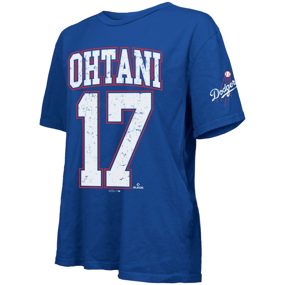 Shohei Ohtani Los Angeles Dodgers Majestic Threads Women's Oversized Name & Number T-Shirt - MLB T-shirts