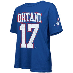 Shohei Ohtani Los Angeles Dodgers Majestic Threads Women's Oversized Name & Number T-Shirt - MLB T-shirts