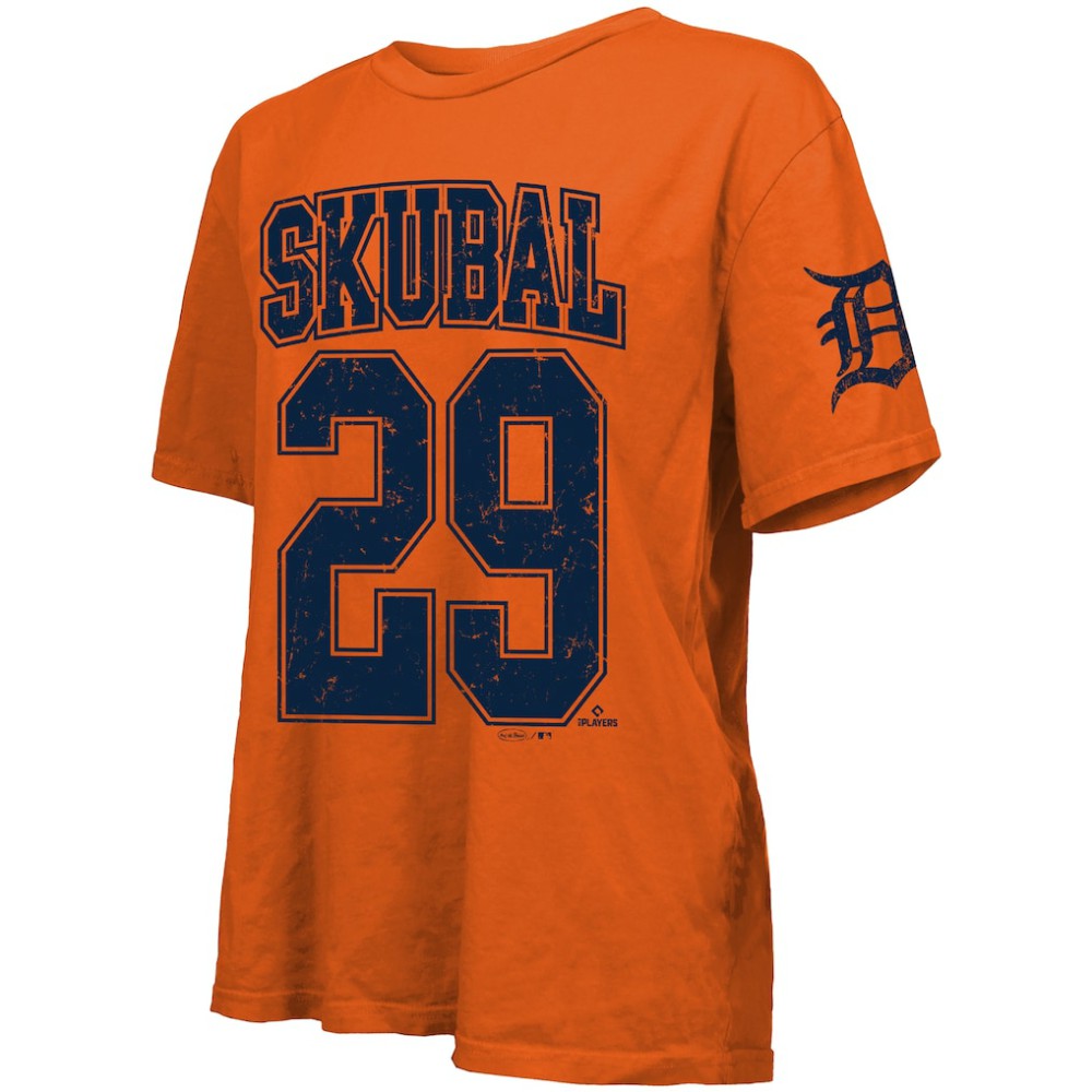Tarik Skubal Detroit Tigers Majestic Threads Women's Oversized Name & Number T-Shirt - MLB T-shirts