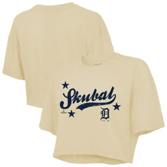 Tarik Skubal Detroit Tigers Majestic Threads Women's Boxy Crop Top - MLB Tops