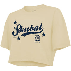 Tarik Skubal Detroit Tigers Majestic Threads Women's Boxy Crop Top - MLB Tops