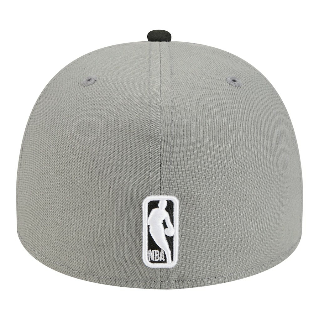 Gray Brooklyn Nets Injection Cartoon Logo A-Frame 59FIFTY Fitted Hat | NBA