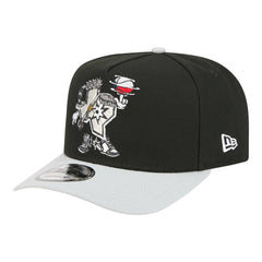 Black San Antonio Spurs Injection Cartoon Logo A-Frame 9FIFTY Adjustable Hat | NBA