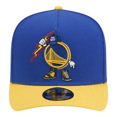 Royal Golden State Warriors Injection Cartoon Logo A-Frame 9FIFTY Adjustable Hat sale | NBA