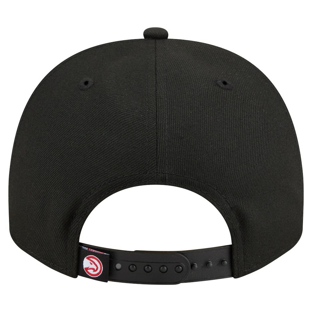 Black Atlanta Hawks Injection Cartoon Logo A-Frame 9FIFTY Adjustable Hat | NBA