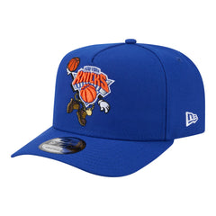 Blue New York Knicks Injection Cartoon Logo A-Frame 9FIFTY Adjustable Hat | NBA