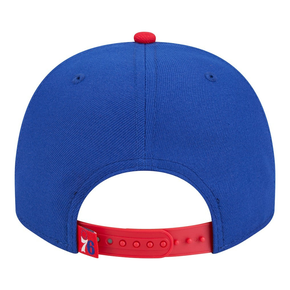 Royal Philadelphia 76ers Injection Cartoon Logo A-Frame 9FIFTY Adjustable Hat | NBA
