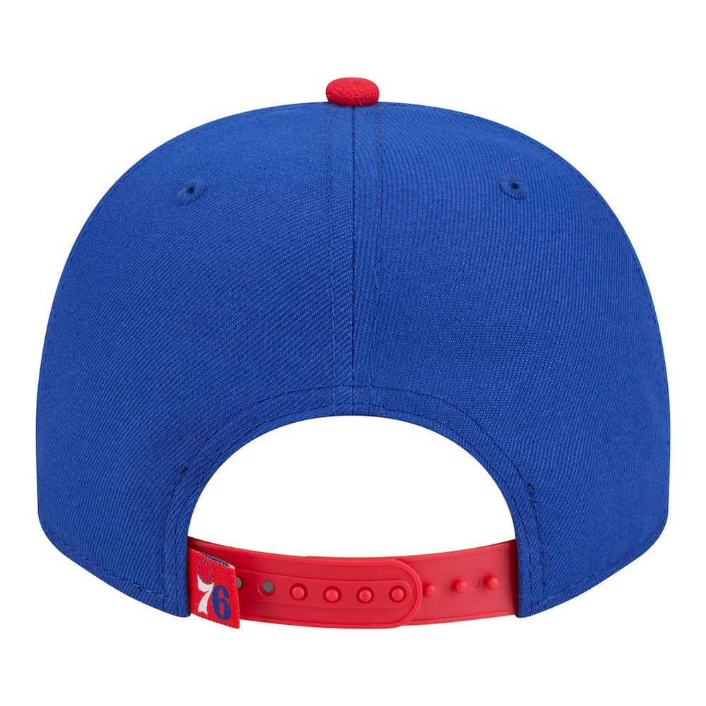 Royal Philadelphia 76ers Injection Cartoon Logo A-Frame 9FIFTY Adjustable Hat | NBA