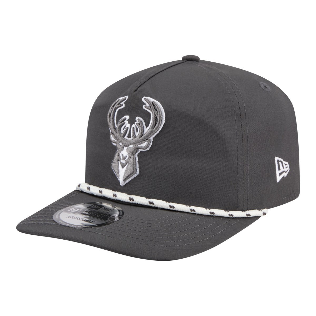 Graphite Milwaukee Bucks Tonal Rope 19TWENTY Adjustable Hat | NBA
