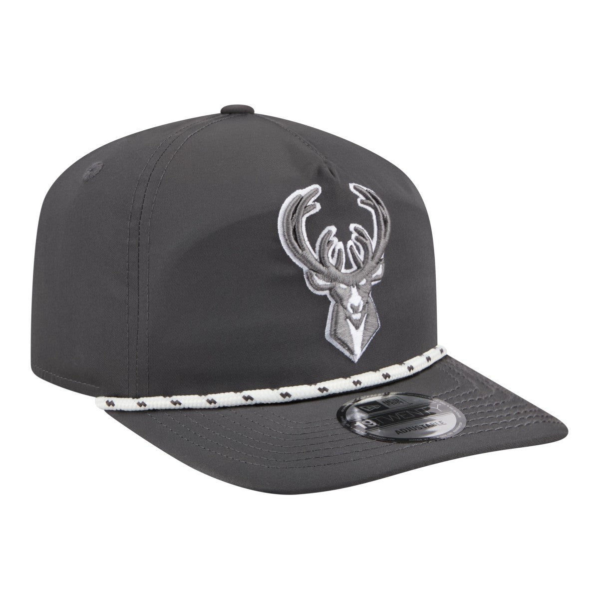 Graphite Milwaukee Bucks Tonal Rope 19TWENTY Adjustable Hat | NBA