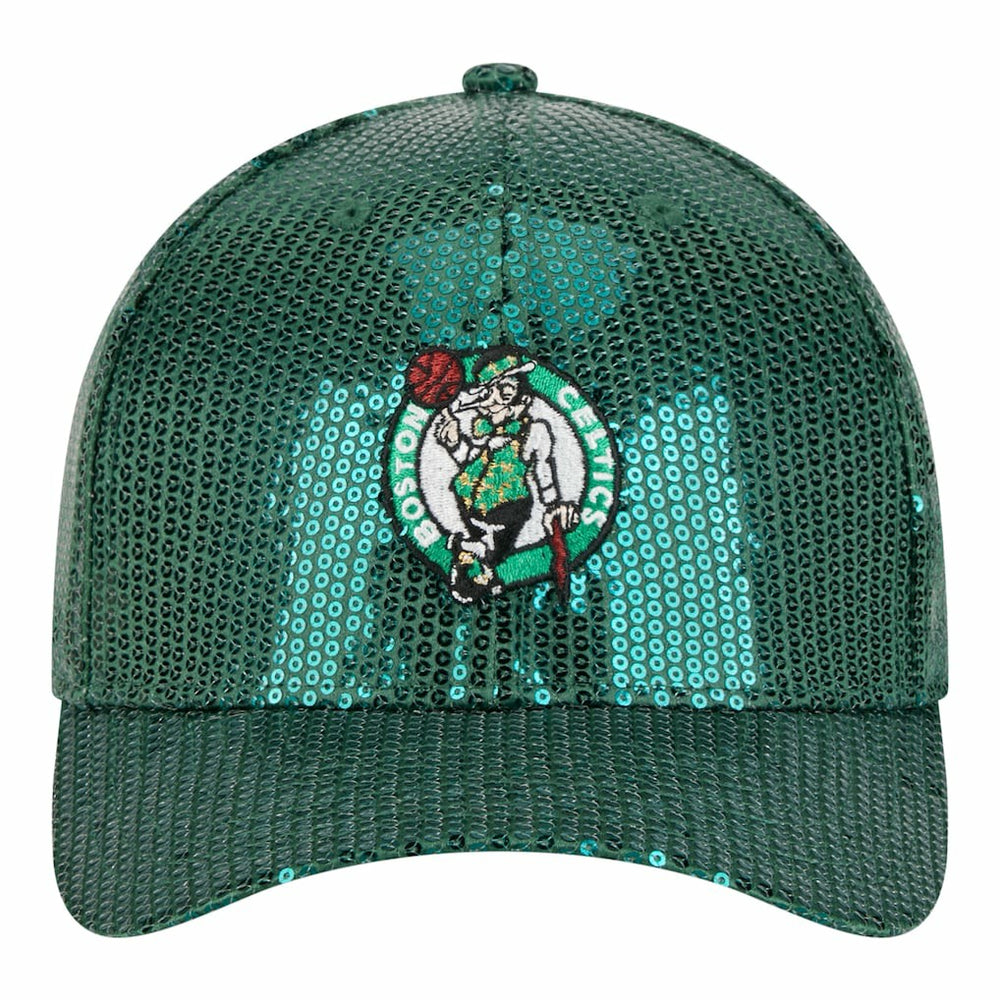 Kelly Green Boston Celtics Women's Sequin M-Crown 9FORTY Adjustable Hat | NBA
