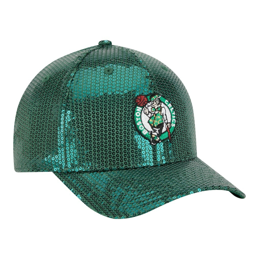 Kelly Green Boston Celtics Women's Sequin M-Crown 9FORTY Adjustable Hat | NBA