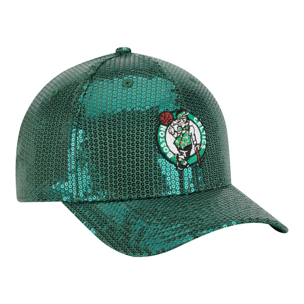 Kelly Green Boston Celtics Women's Sequin M-Crown 9FORTY Adjustable Hat | NBA
