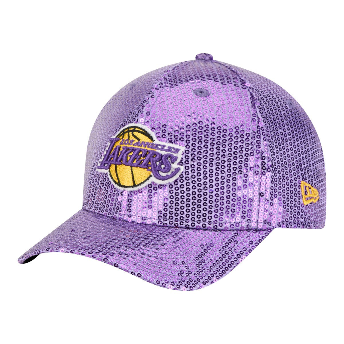 Purple Los Angeles Lakers Women's Sequin M-Crown 9FORTY Adjustable Hat | NBA
