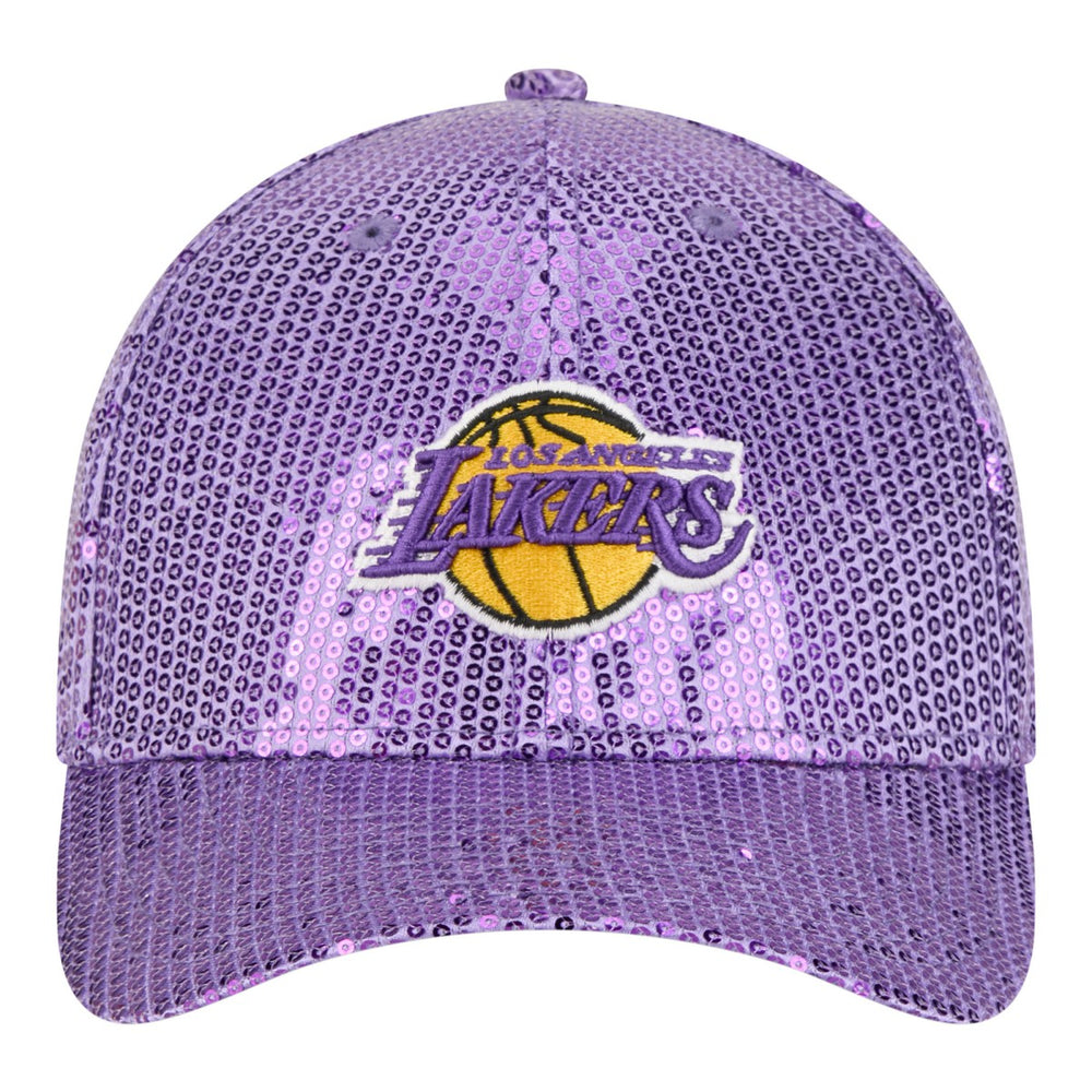 Purple Los Angeles Lakers Women's Sequin M-Crown 9FORTY Adjustable Hat | NBA