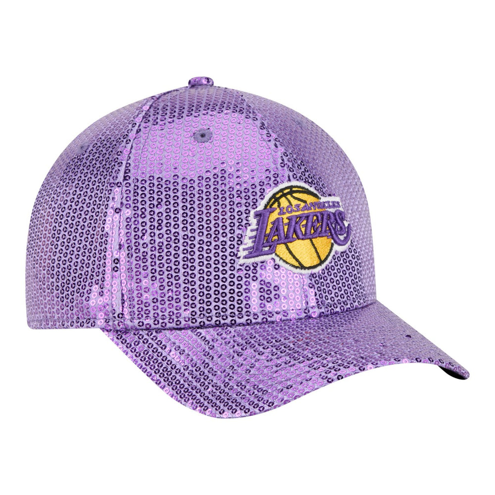 Purple Los Angeles Lakers Women's Sequin M-Crown 9FORTY Adjustable Hat | NBA