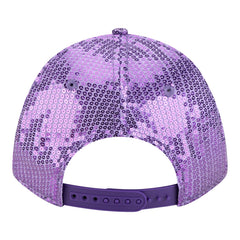 Purple Los Angeles Lakers Women's Sequin M-Crown 9FORTY Adjustable Hat | NBA