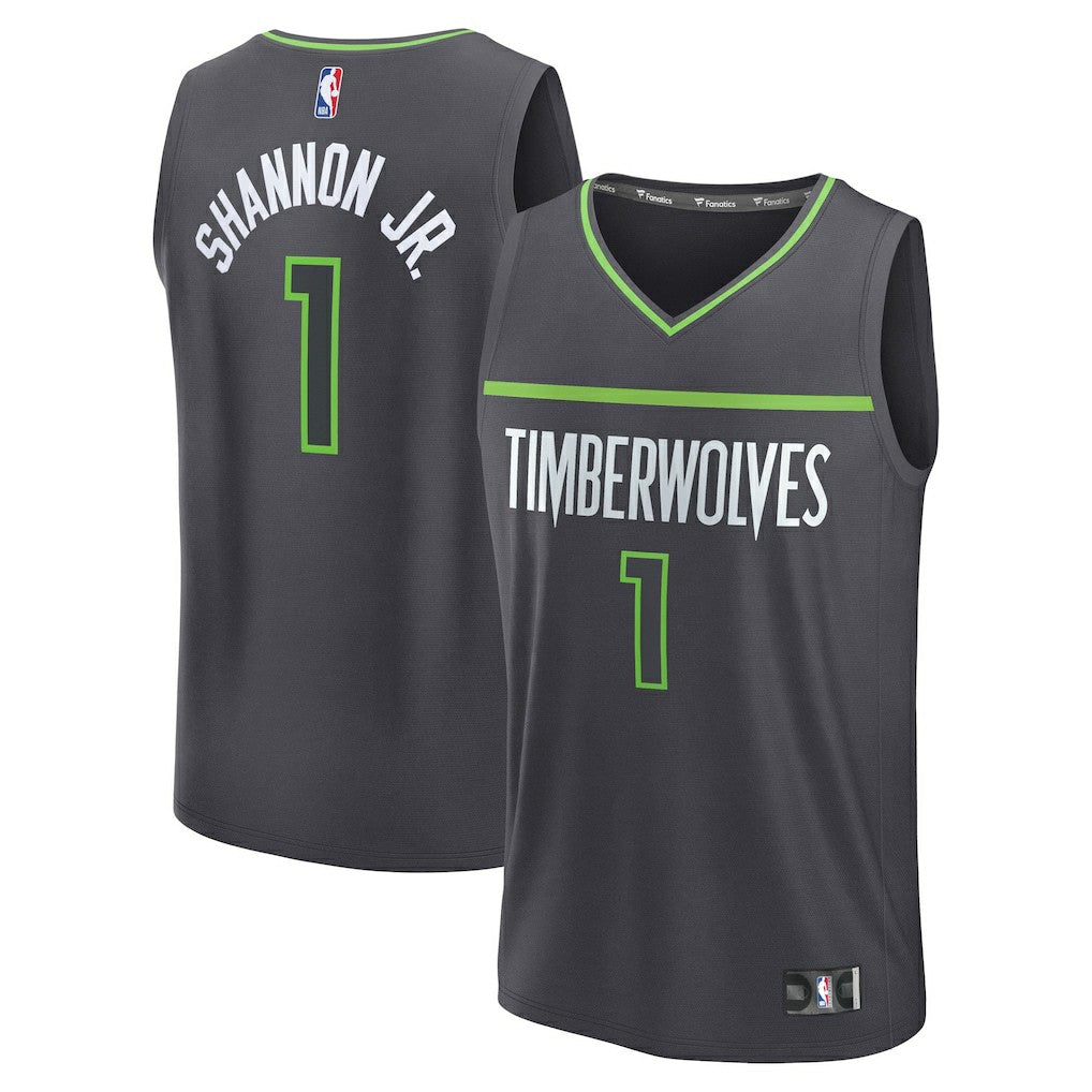 Anthracite Terrence Shannon Jr. Minnesota Timberwolves Fast Break Replica Jersey | NBA