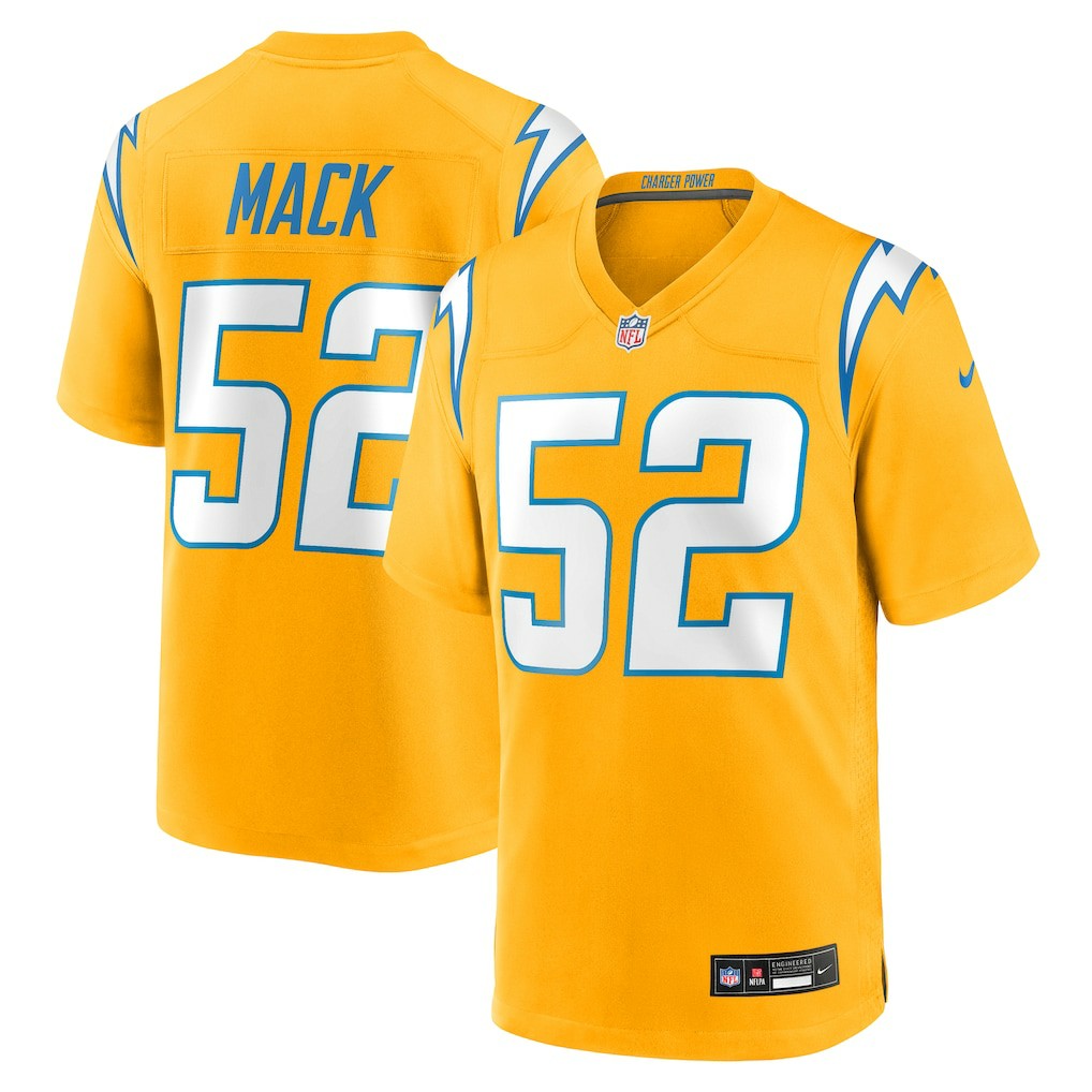 Los Angeles Chargers Khalil Mack  Alternate Charger Power Game Player Jersey | NFL Sale