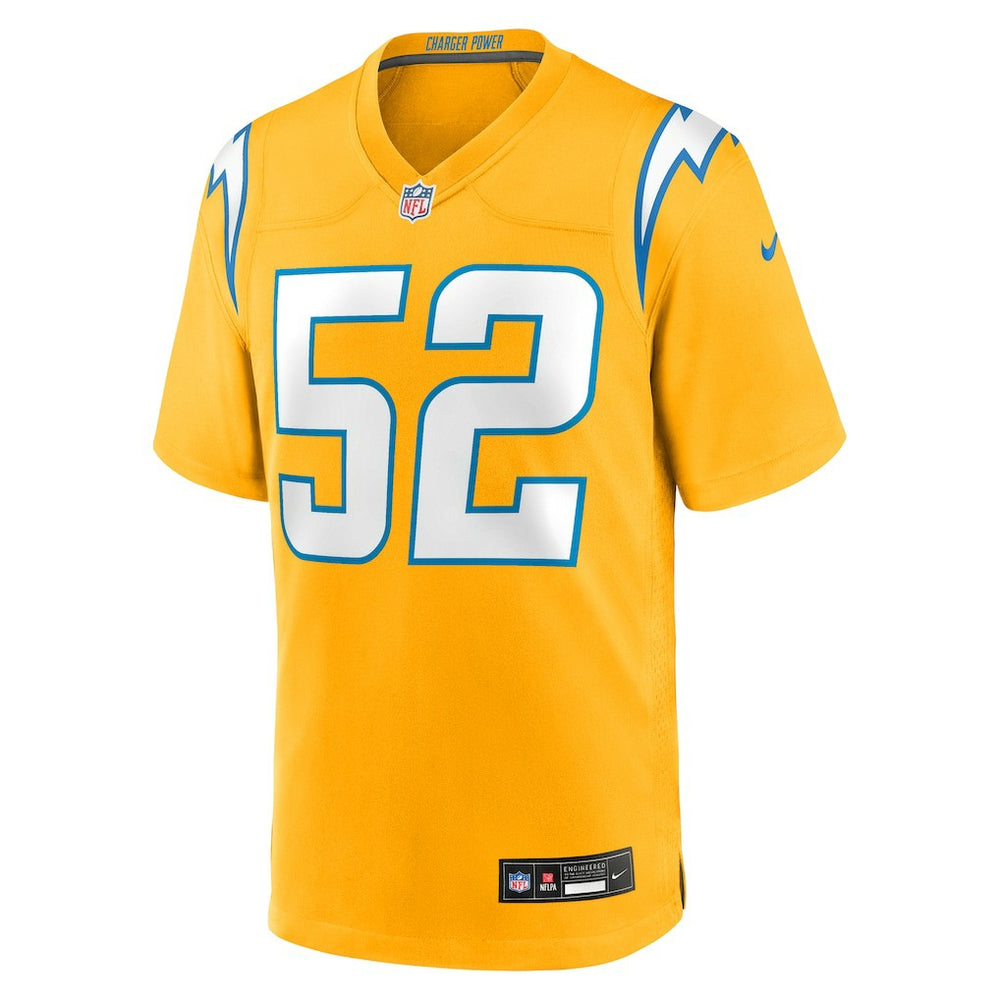 Los Angeles Chargers Khalil Mack  Alternate Charger Power Game Player Jersey | NFL Sale