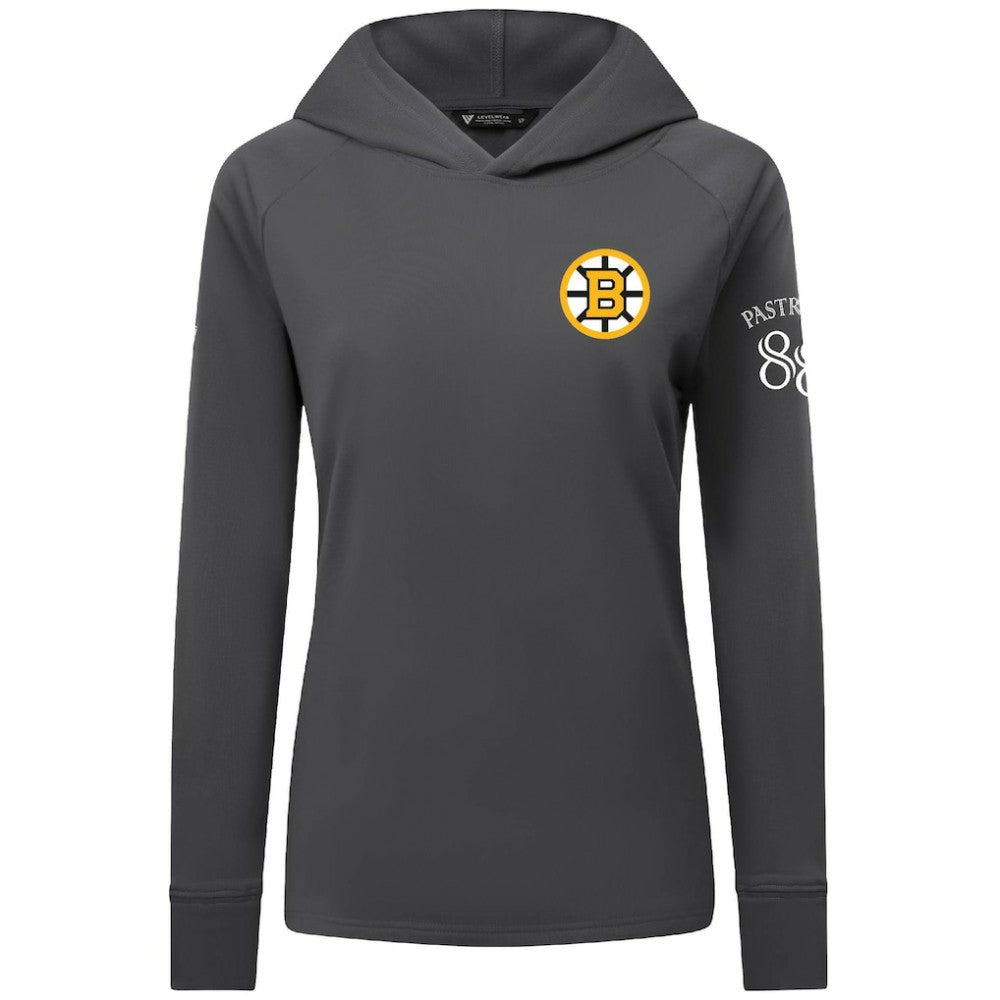 David Pastrnak Boston Bruins Levelwear Women's Impression Name & Number Raglan Hoodie -  NHL Hoodies