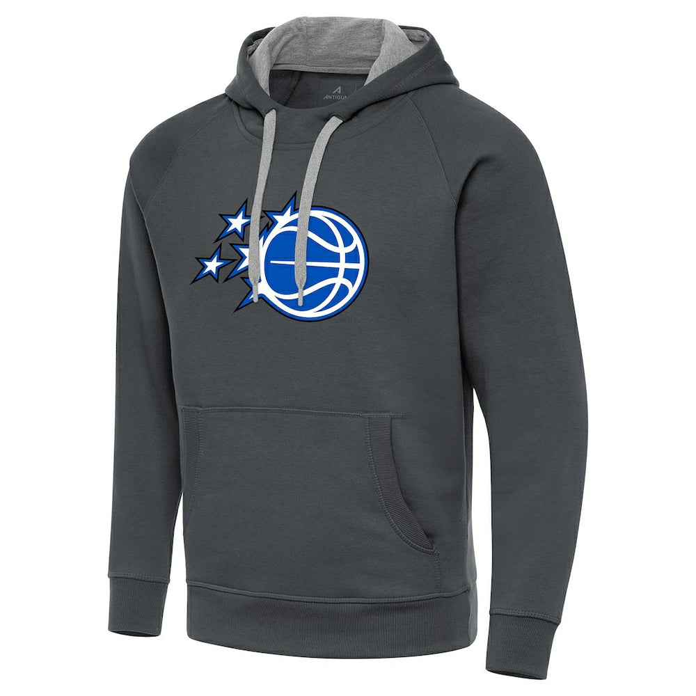 Charcoal Orlando Magic Antigua New Logo Victory Pullover Hoodie | NBA