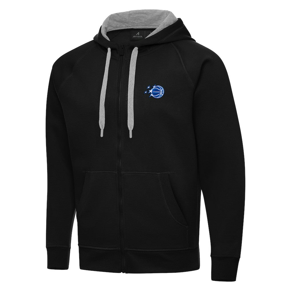 Black Orlando Magic Antigua New Logo Victory Full-Zip Hooded Sweatshirt | NBA