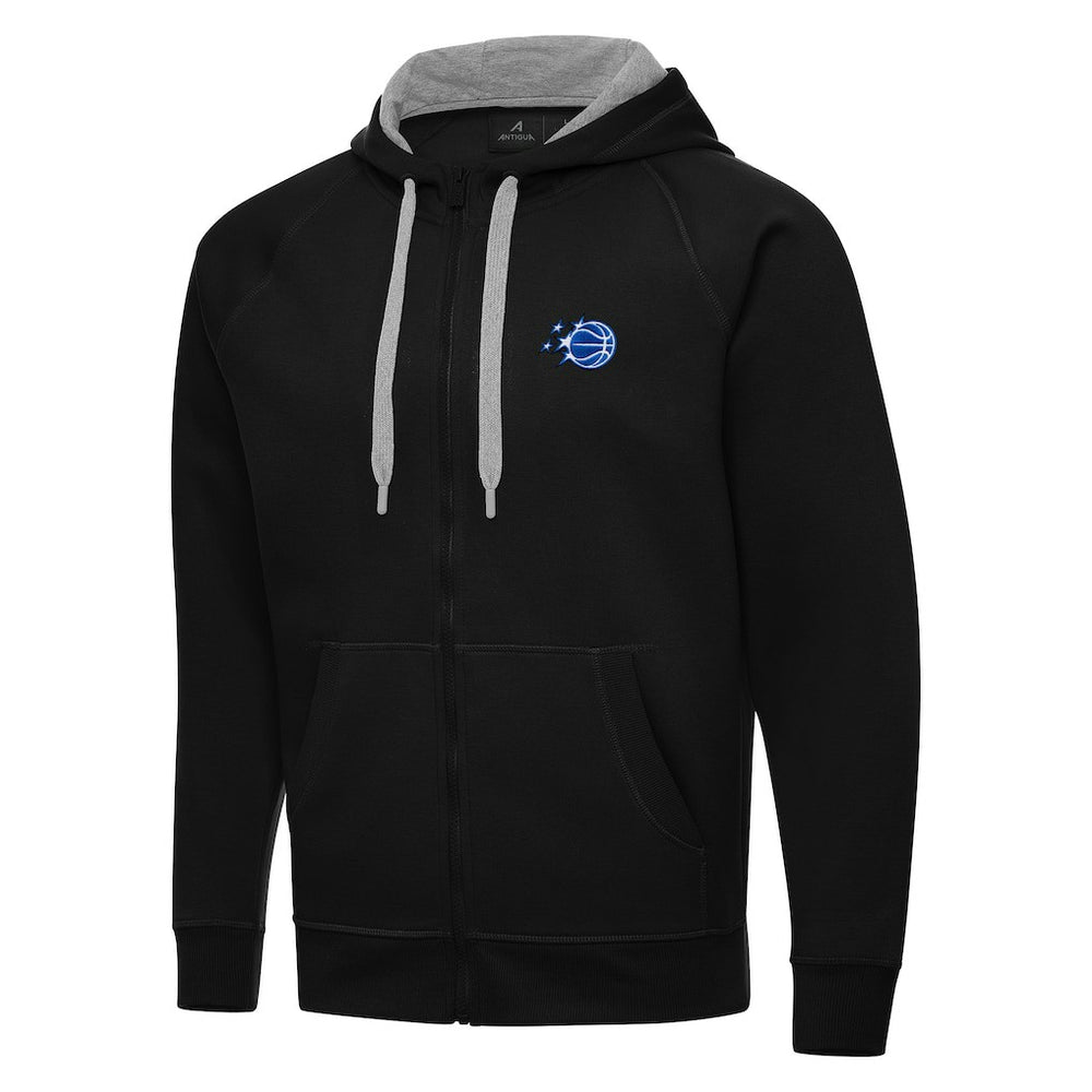 Black Orlando Magic Antigua New Logo Victory Full-Zip Hooded Sweatshirt | NBA