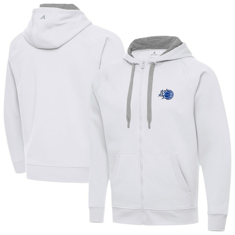 White Orlando Magic Antigua New Logo Victory Full-Zip Hooded Sweatshirt | NBA