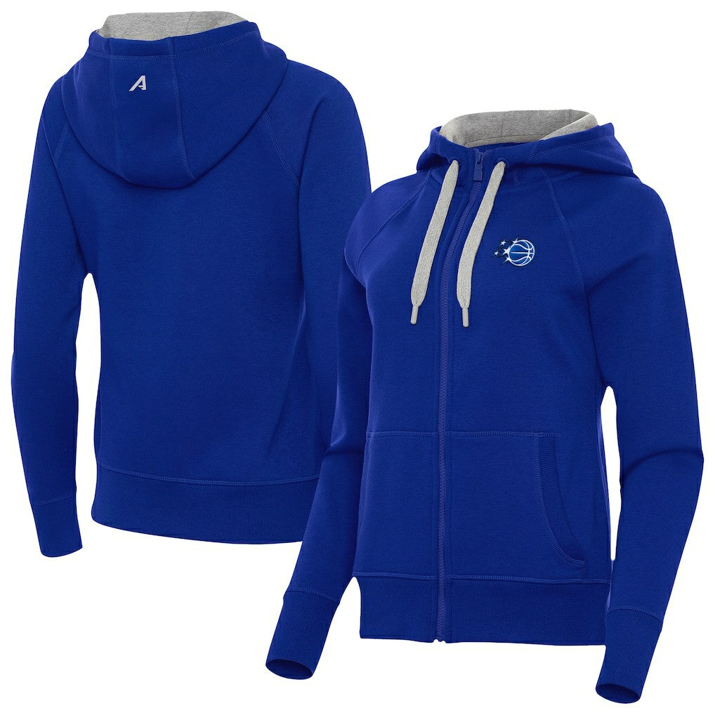 Royal Orlando Magic Antigua Women's New Logo Victory Full-Zip Hooded Sweatshirt | NBA