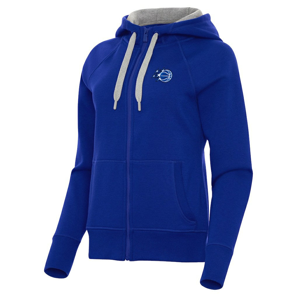 Royal Orlando Magic Antigua Women's New Logo Victory Full-Zip Hooded Sweatshirt | NBA