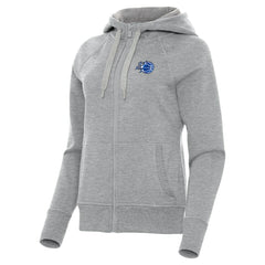 Heather Gray Orlando Magic Antigua Women's New Logo Victory Full-Zip Hooded Sweatshirt | NBA