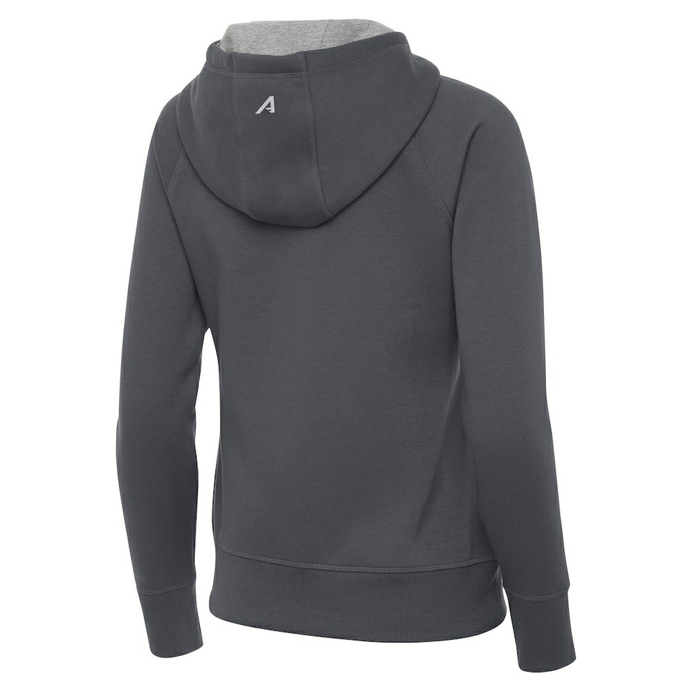 Charcoal Orlando Magic Antigua Women's New Logo Victory Full-Zip Hooded Sweatshirt | NBA
