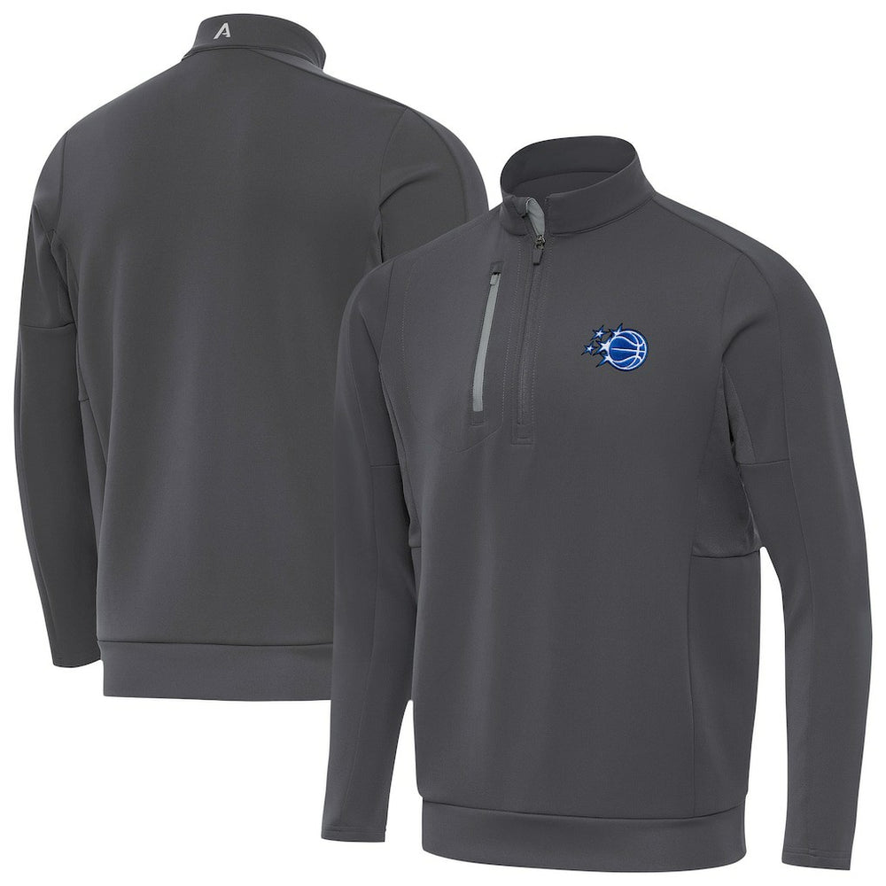 Pewter Orlando Magic Antigua New Logo Generation Quarter-Zip Pullover Top | NBA