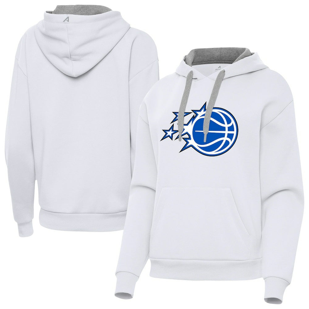 White Orlando Magic Antigua Women's New Logo Victory Pullover Hoodie | NBA