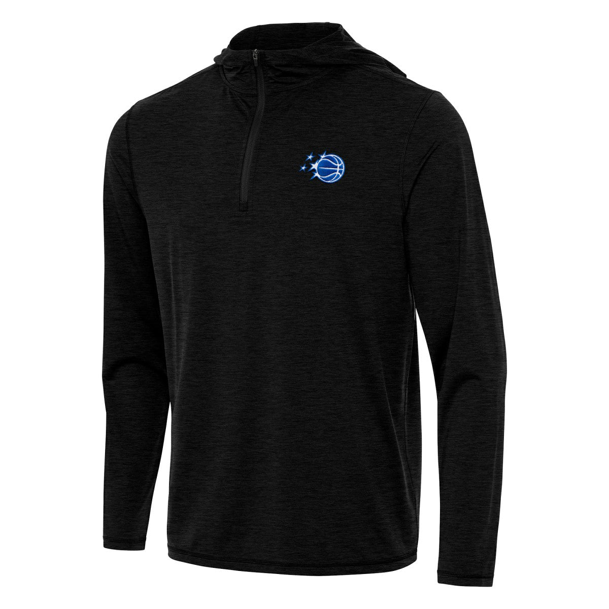Heather Black Orlando Magic Antigua New Logo Tidy Quarter-Zip Hoodie | NBA