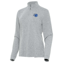 Heather Gray Orlando Magic Antigua Women's New Logo Mentor Long Sleeve Quarter-Zip Mock Polo | NBA