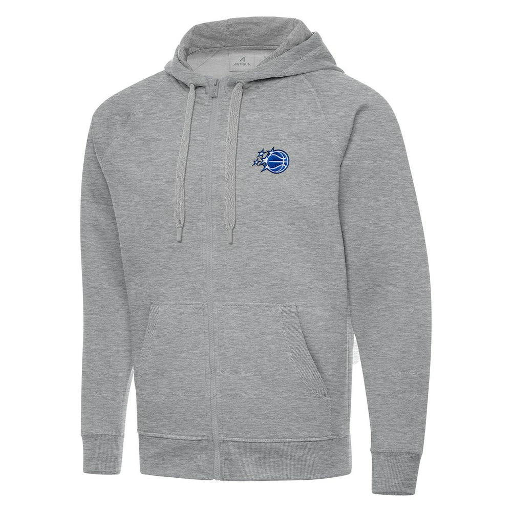 Heather Gray Orlando Magic Antigua New Logo Tall Victory Full-Zip Hooded Sweatshirt | NBA