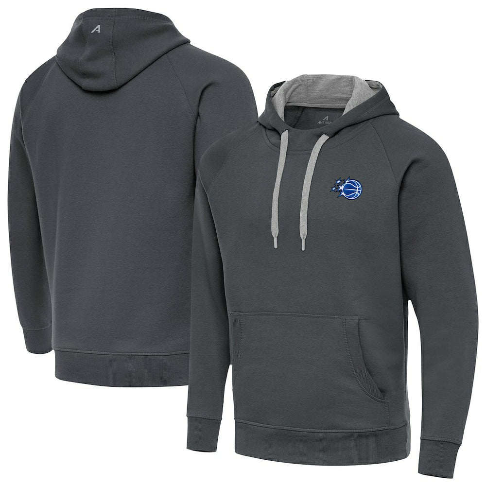 Charcoal Orlando Magic Antigua New Logo Victory Pullover Hoodie | NBA