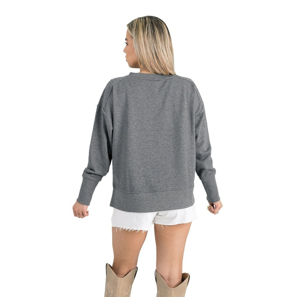 Washington Commanders Gameday Couture Women's French Terry V-Neck Pullover Sweatshirt | NFL On sale