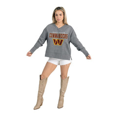 Washington Commanders Gameday Couture Women's French Terry V-Neck Pullover Sweatshirt | NFL On sale